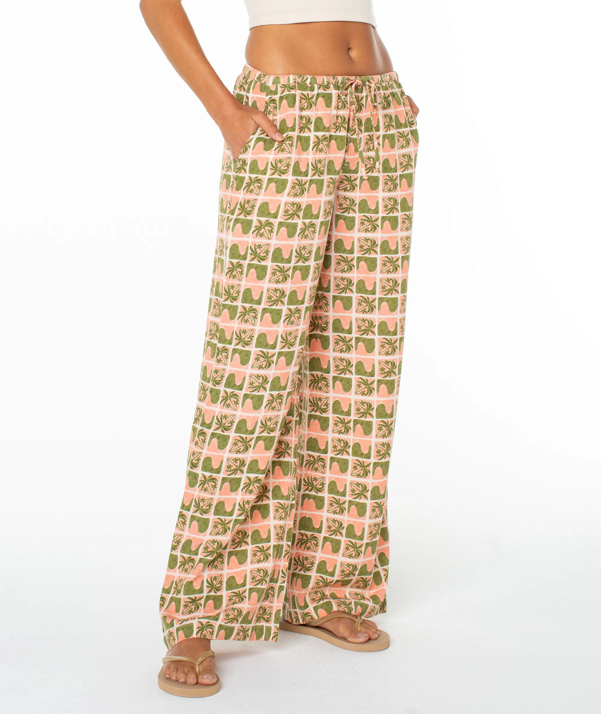 Desert Flower Palm Wave Checker