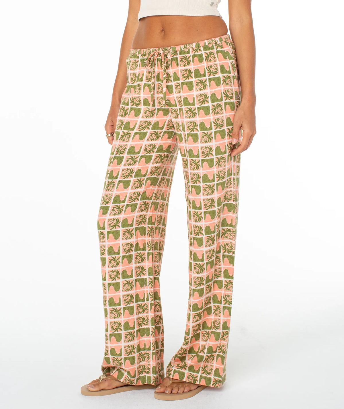 Desert Flower Palm Wave Checker