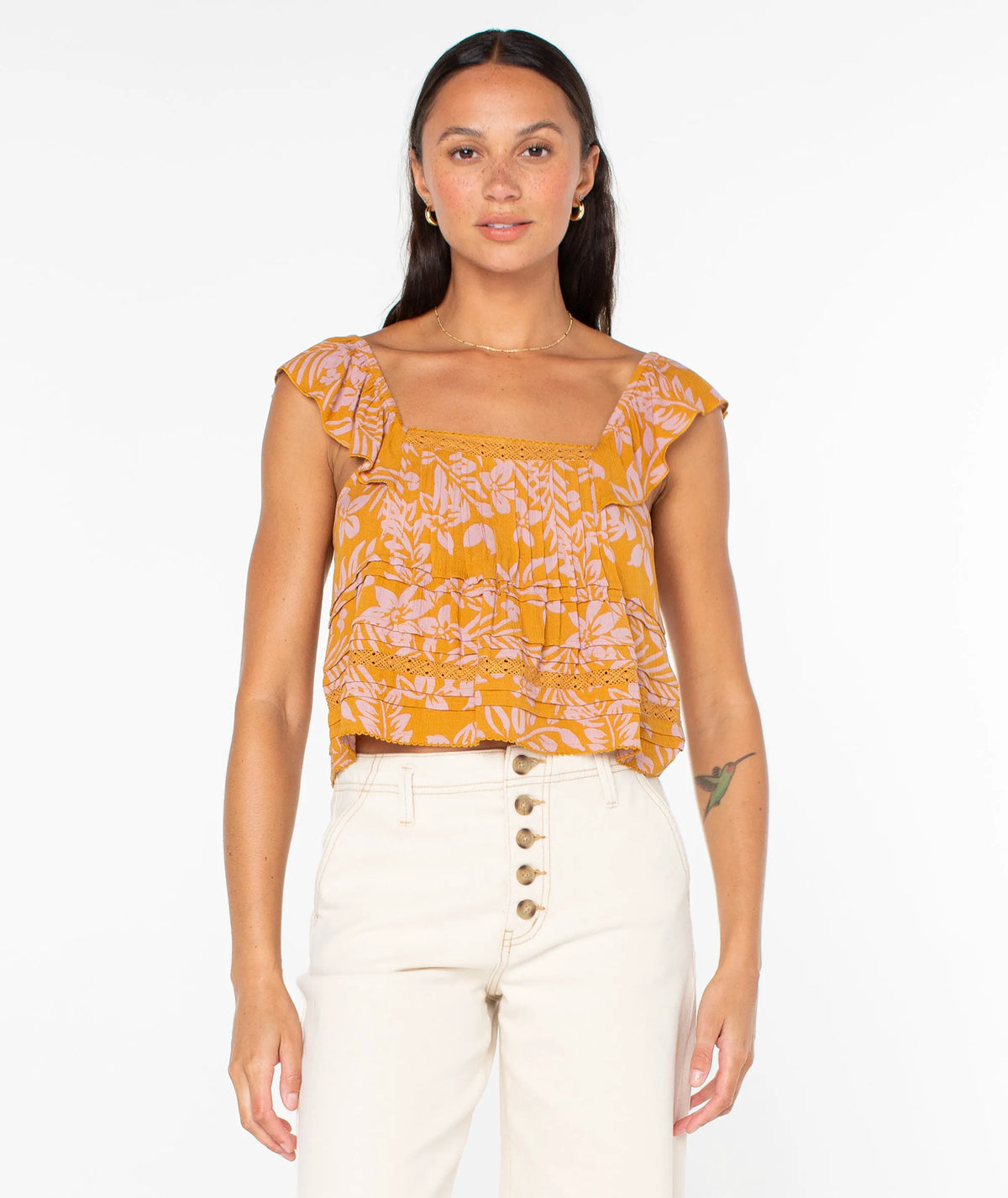 Buckthorn Brown Frangipani Floral