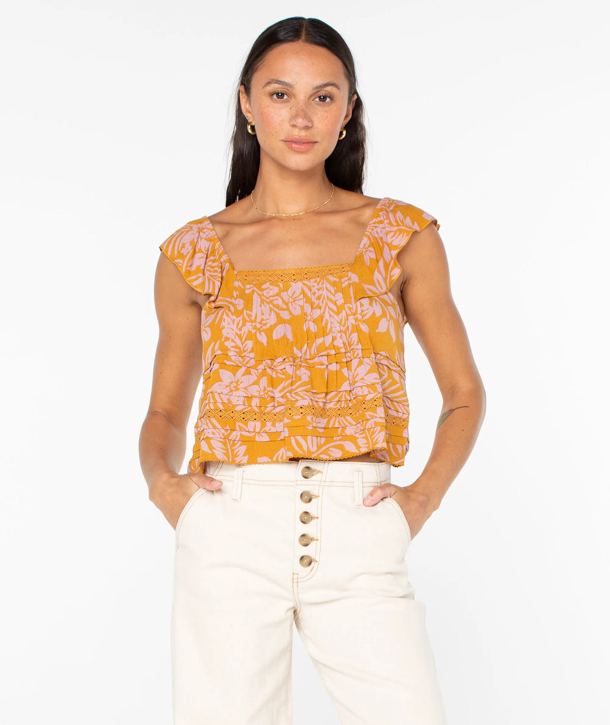 Buckthorn Brown Frangipani Floral