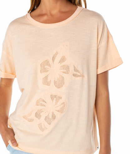 Tropical Peach Hibiscus Cut Out