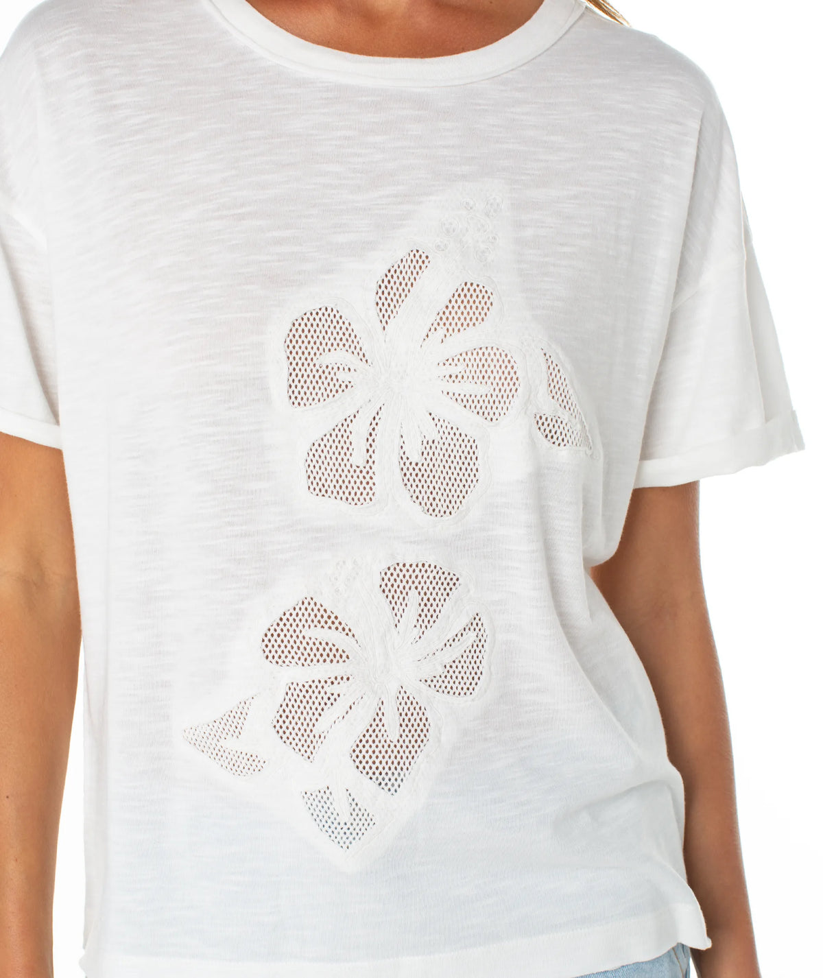 Cloud Dancer Hibiscus Cut Out