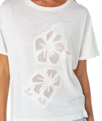 Cloud Dancer Hibiscus Cut Out