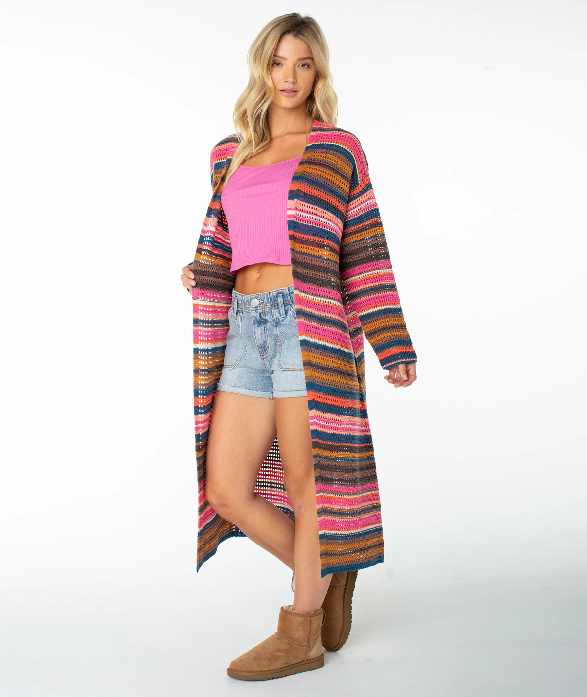 Shocking Pink Rich Coast Stripe