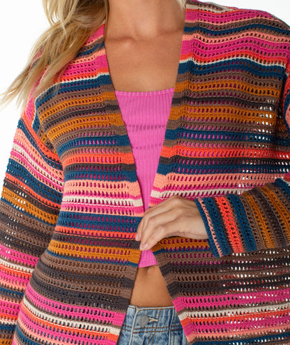 Shocking Pink Rich Coast Stripe